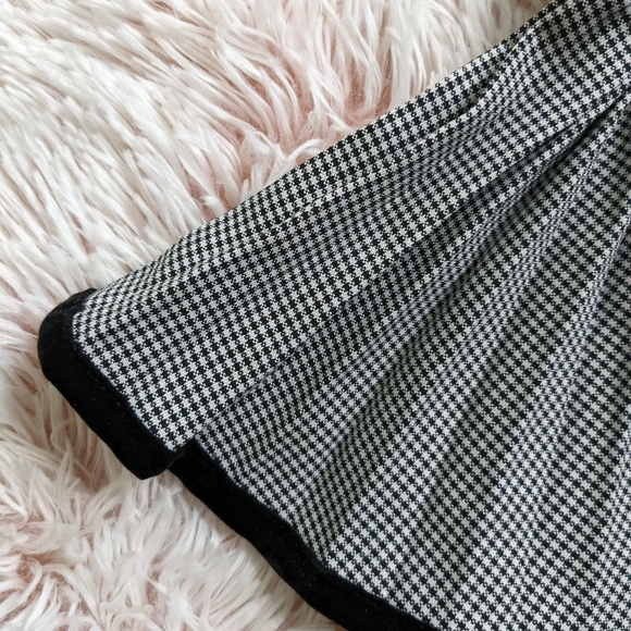 Piccolo Velvet-trimmed Pleated Check Dress Lacey Peter-pan Collar 12m - Picture 6 of 11